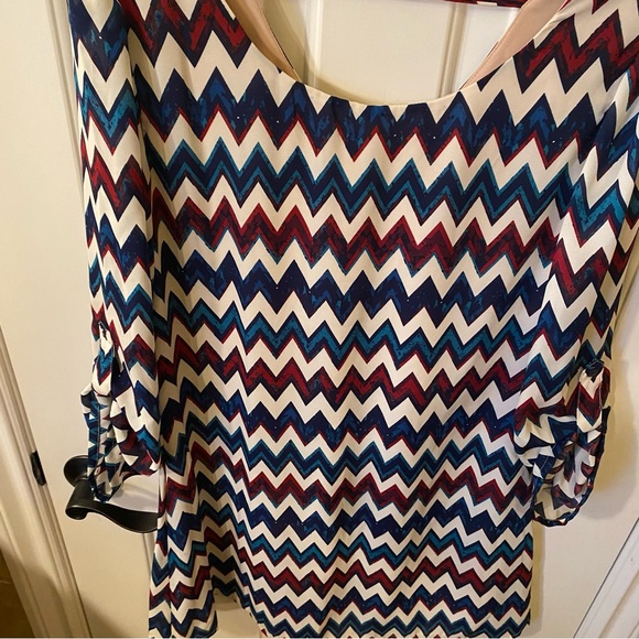 Double Lined Business Casual Striped Dress - Picture 6 of 6